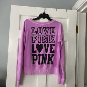 Pink crew sweatshirt size large - purple